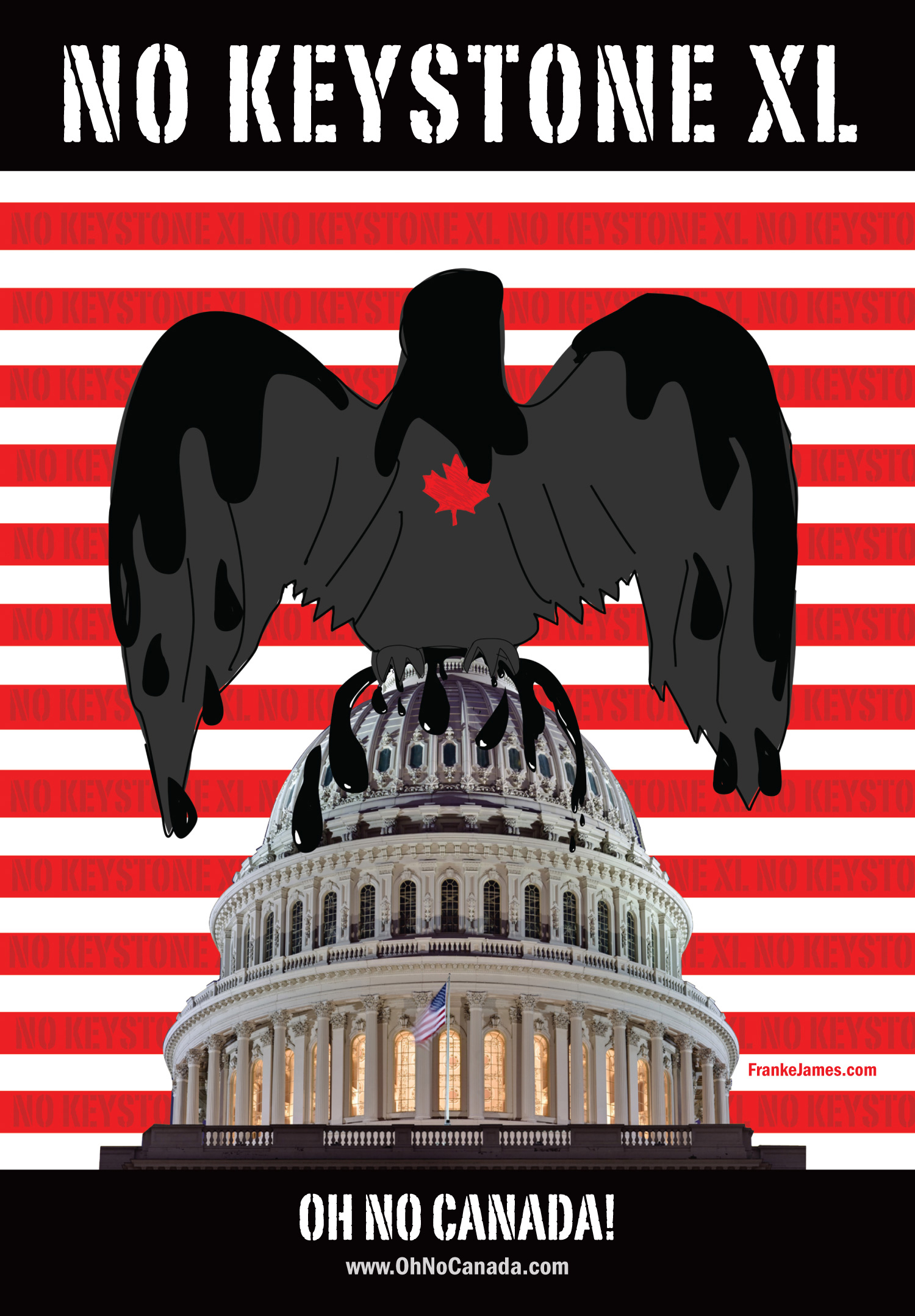 No KXL eagle FrankeJames poster